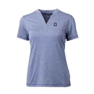 NCAA Heather Georgetown Hoyas Forge Stretch Blade V-Neck Top