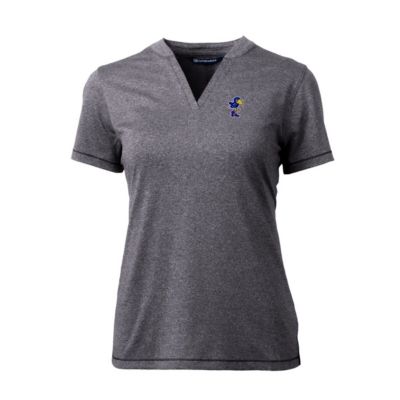 NCAA Heather Kansas Jayhawks Forge Stretch Blade V-Neck Top