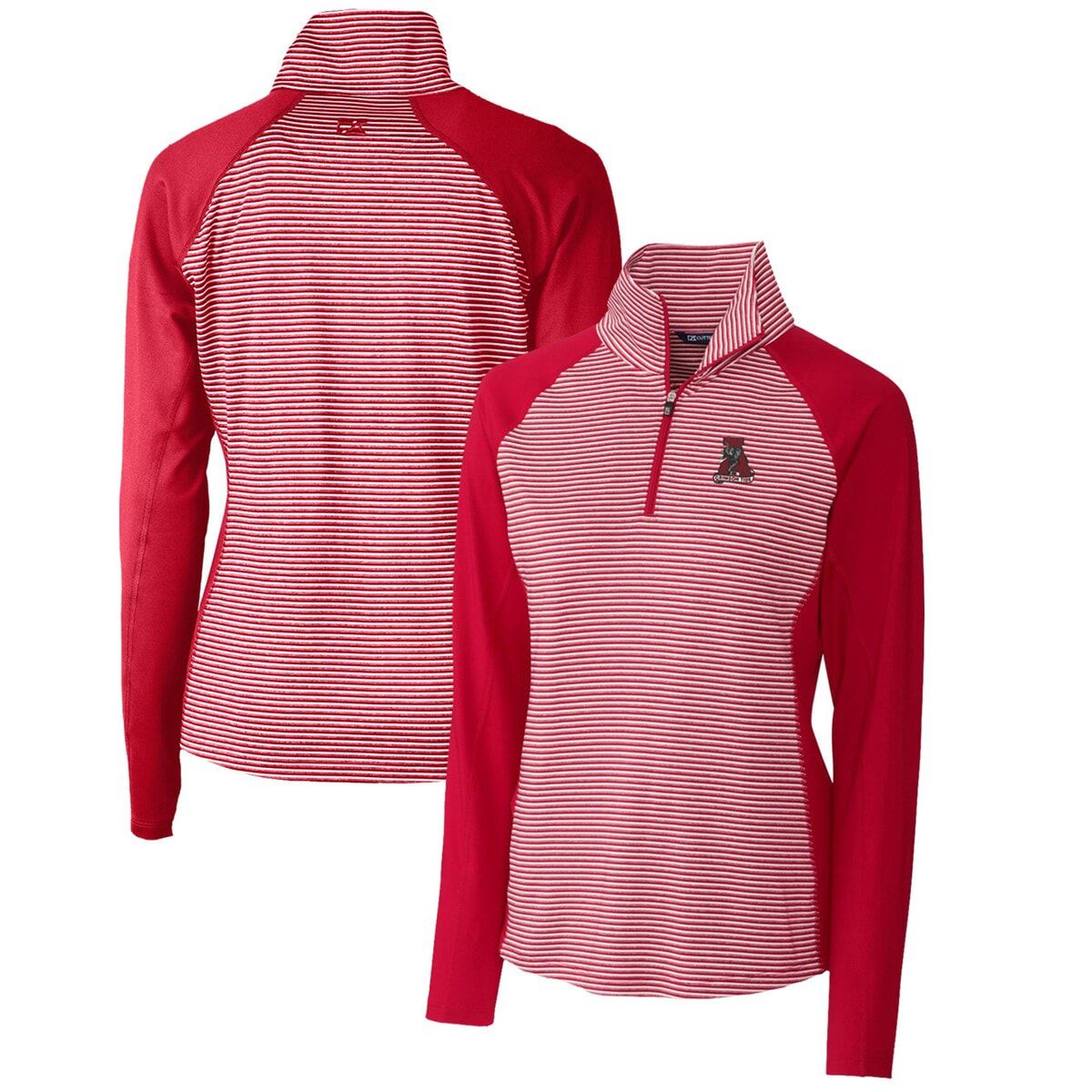 Alabama Crimson Tide NCAA Alabama Tide Forge Tonal Stripe Stretch Half-Zip Pullover Top