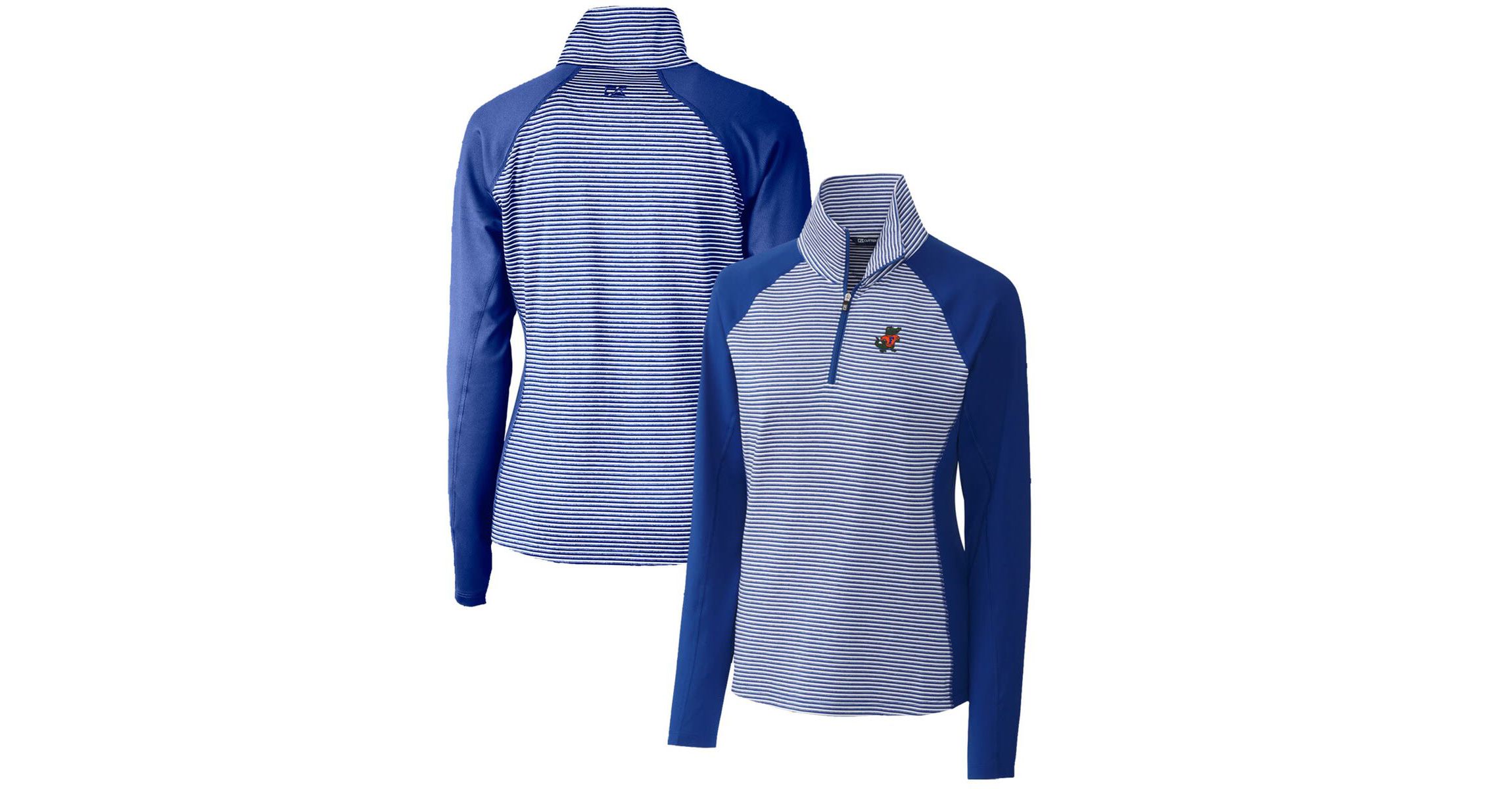 NCAA Florida Gators Forge Tonal Stripe Stretch Half-Zip Pullover Top