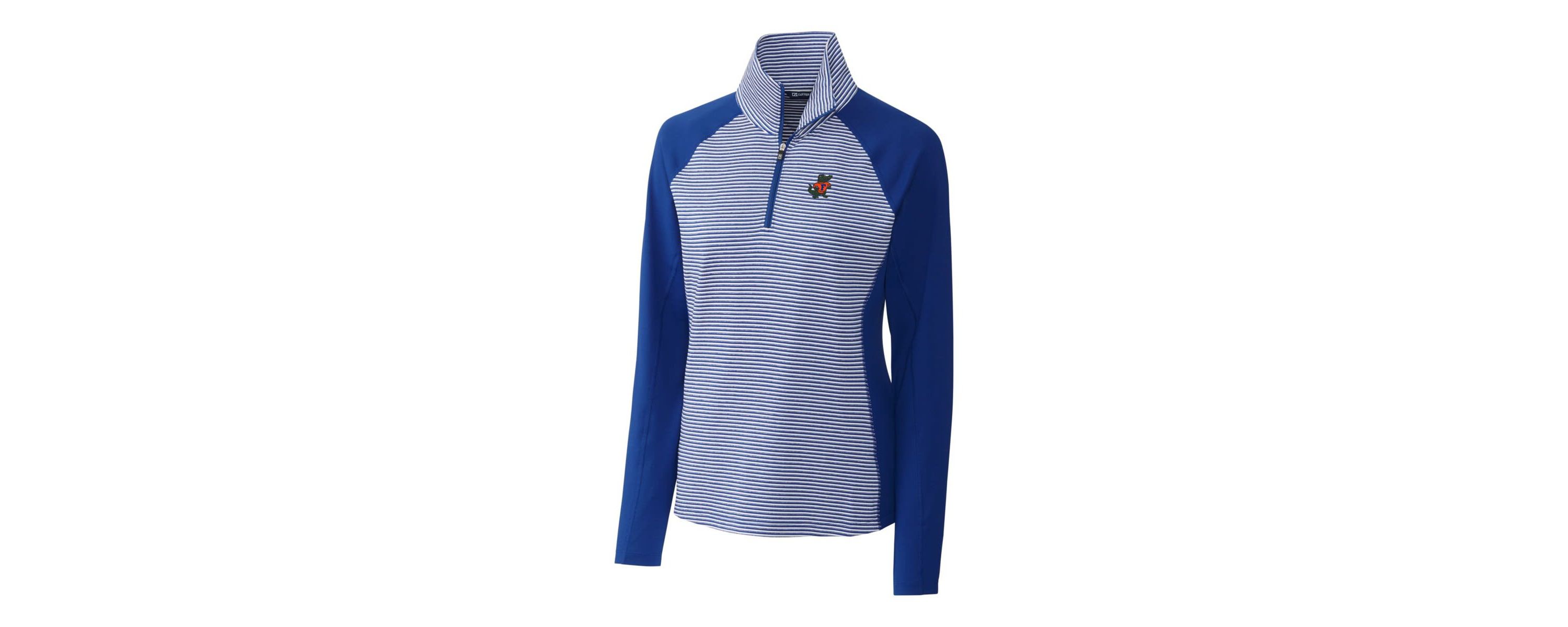 NCAA Florida Gators Forge Tonal Stripe Stretch Half-Zip Pullover Top