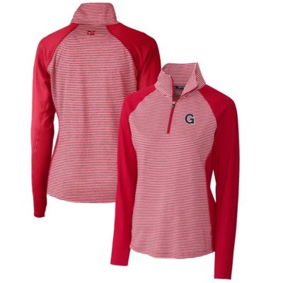 Gonzaga University Bulldogs NCAA Forge Tonal Stripe Stretch Half-Zip Pullover Top