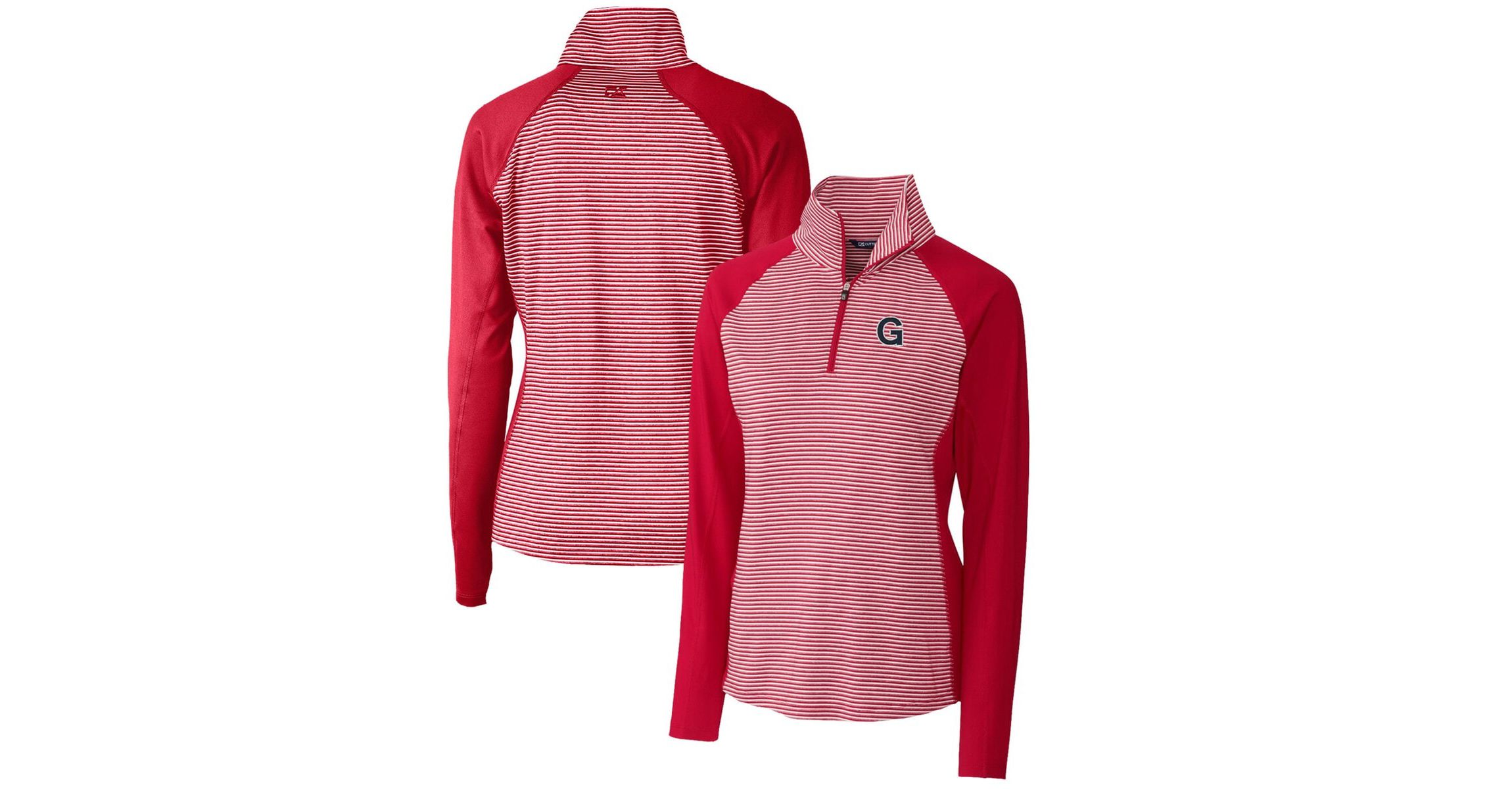 Gonzaga University Bulldogs NCAA Gonzaga Bulldogs Forge Tonal Stripe Stretch Half-Zip Pullover Top