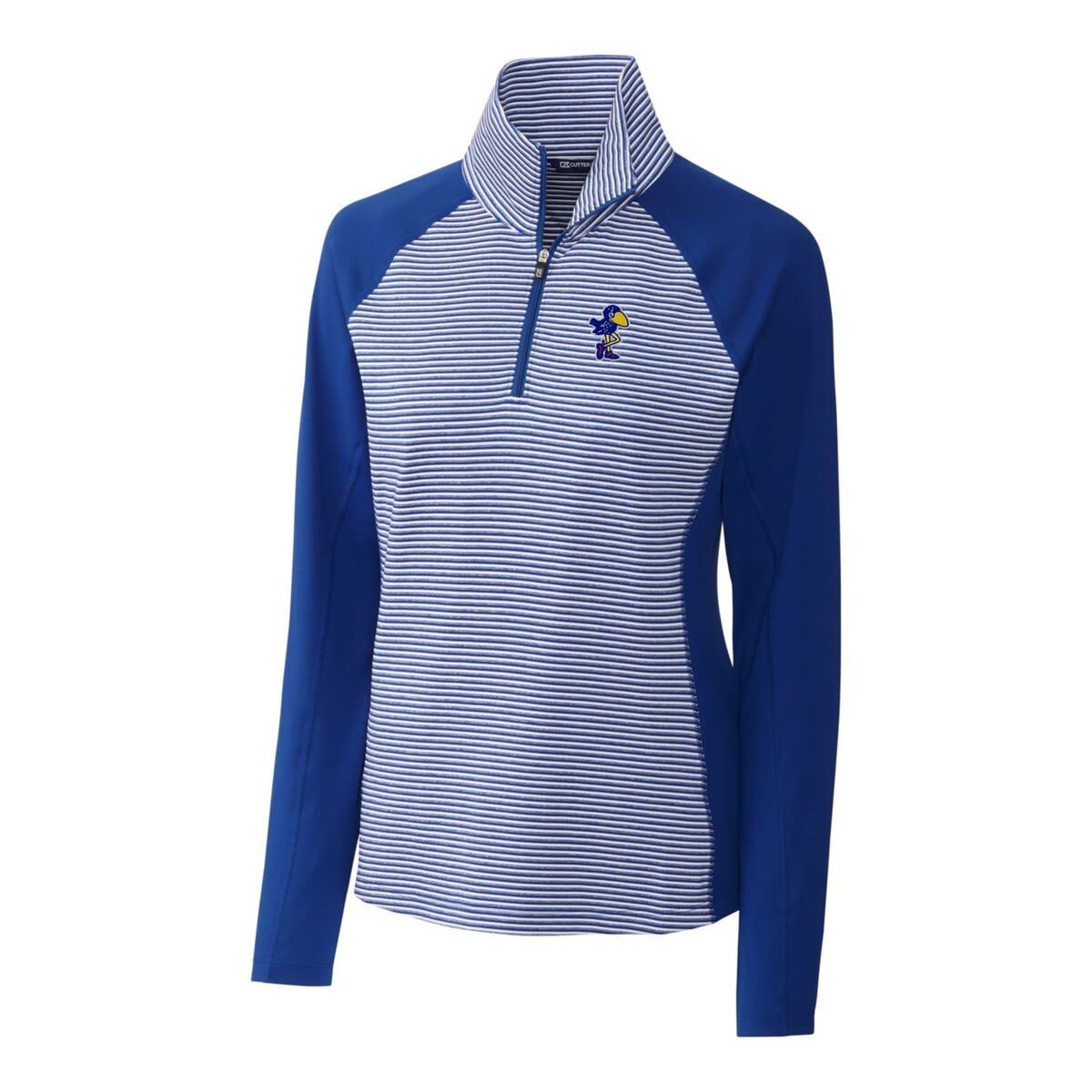 NCAA Kansas Jayhawks Forge Tonal Stripe Stretch Half-Zip Pullover Top