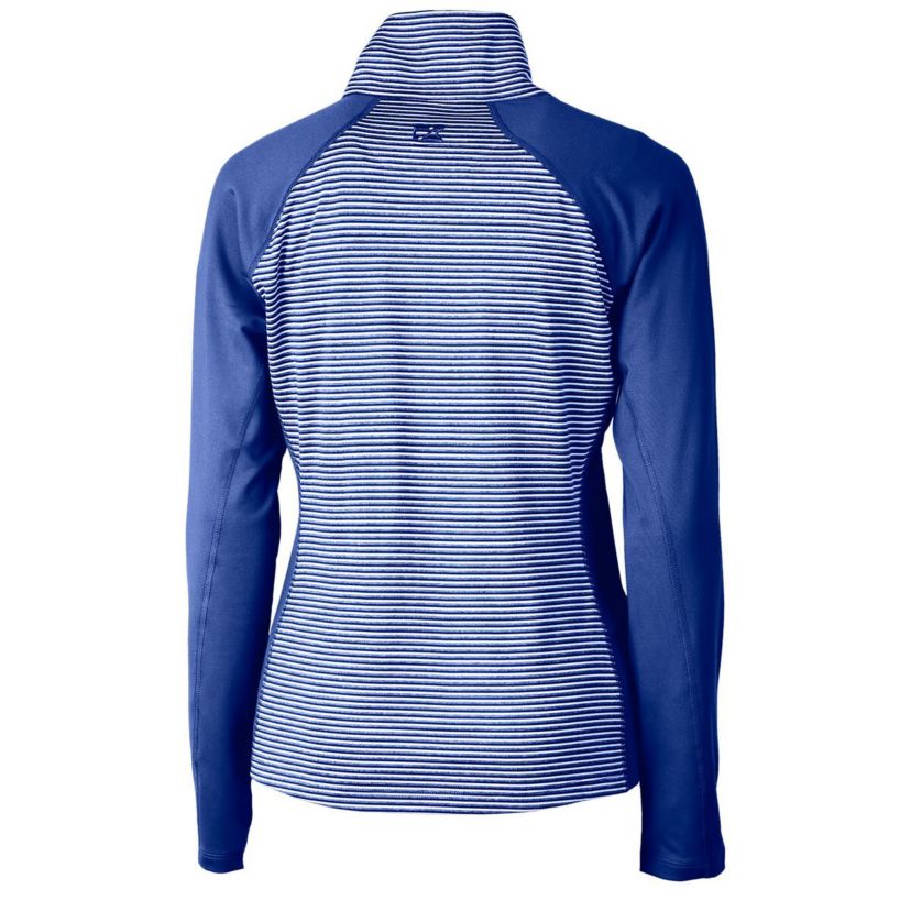 NCAA Kansas Jayhawks Forge Tonal Stripe Stretch Half-Zip Pullover Top