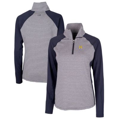 NCAA Michigan Wolverines Forge Tonal Stripe Stretch Half-Zip Pullover Top