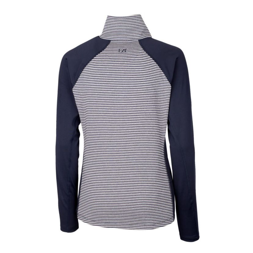 NCAA Michigan Wolverines Forge Tonal Stripe Stretch Half-Zip Pullover Top