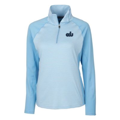 NCAA Light Old Dominion Monarchs Forge Tonal Stripe Stretch Half-Zip Pullover Top