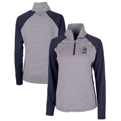 NCAA Utah State Aggies Forge Tonal Stripe Stretch Half-Zip Pullover Top