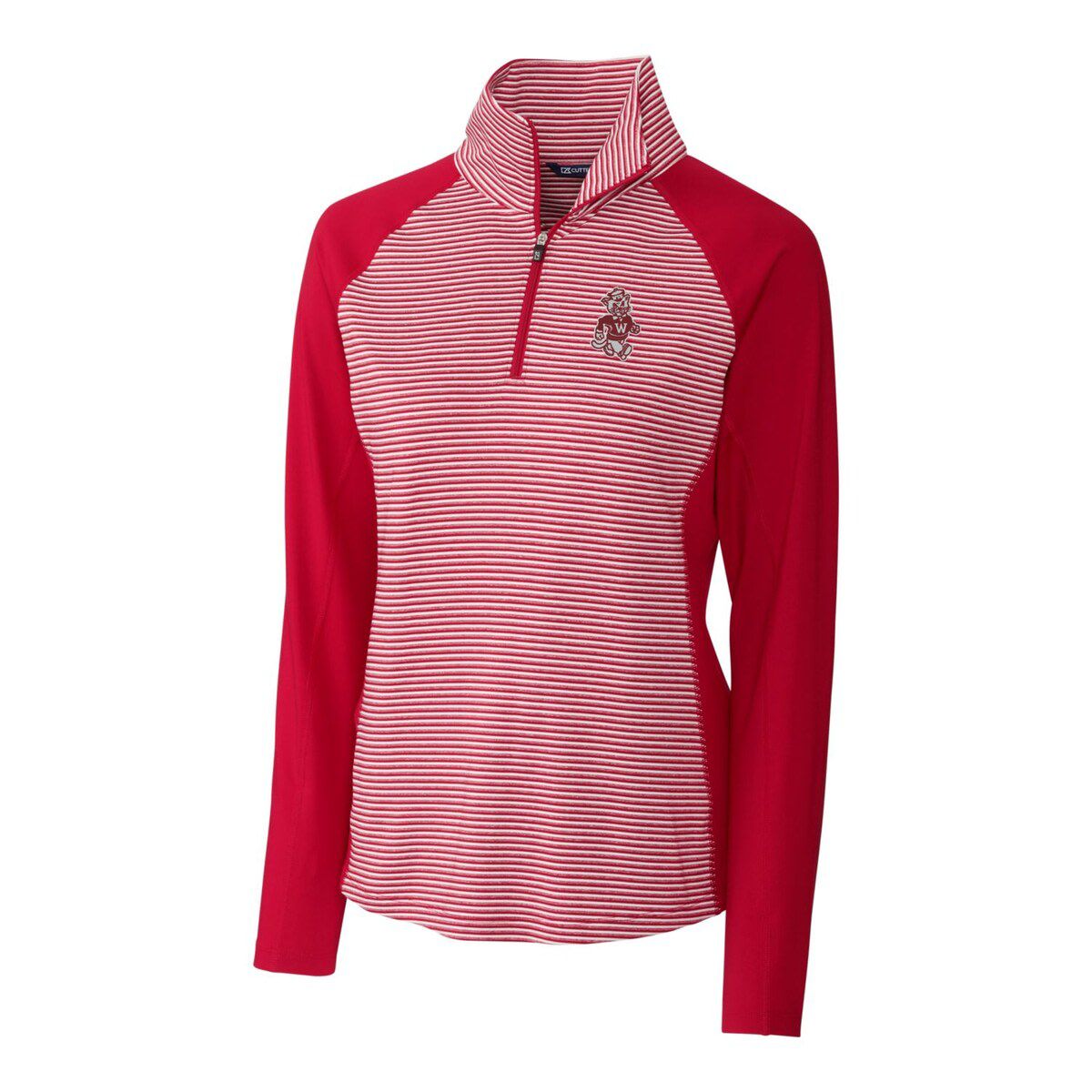 NCAA Washington State Cougars Forge Tonal Stripe Stretch Half-Zip Pullover Top