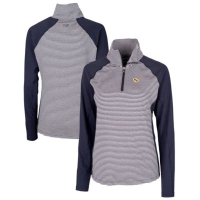 NCAA West Virginia Mountaineers Forge Tonal Stripe Stretch Half-Zip Pullover Top
