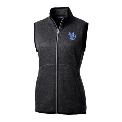 NCAA Heather Air Force Falcons Mainsail Basic Sweater-Knit Full-Zip Vest