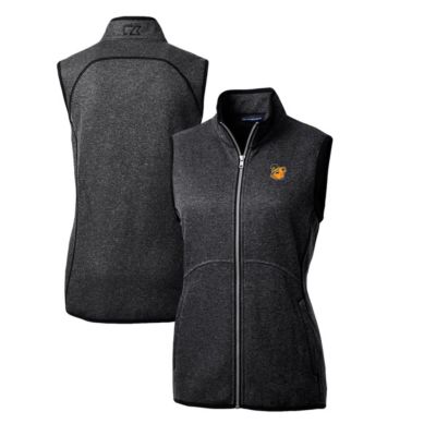 NCAA Heather Baylor Bears Mainsail Basic Sweater-Knit Full-Zip Vest
