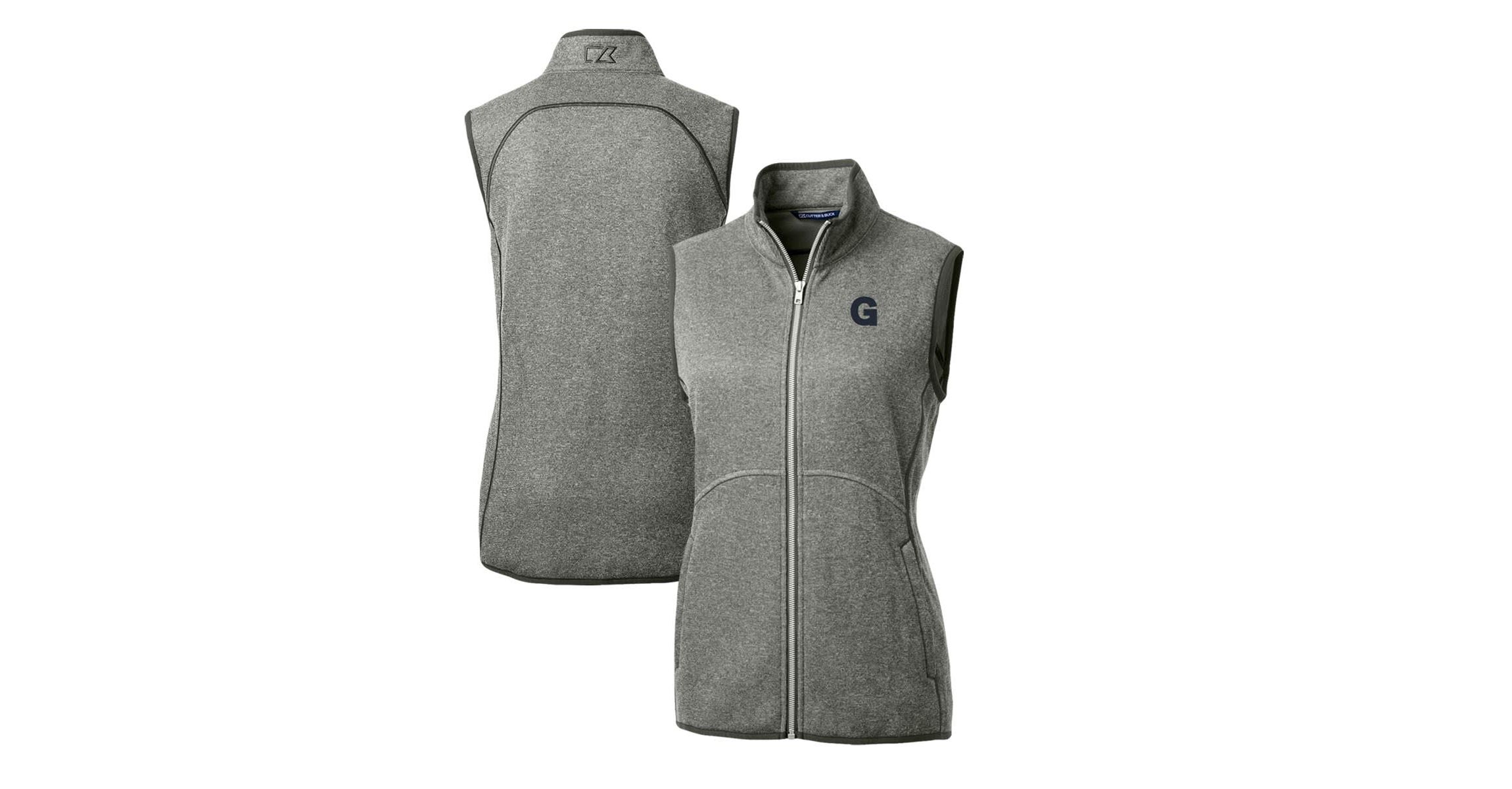 Gonzaga University Bulldogs NCAA Gonzaga Bulldogs Mainsail Basic Sweater-Knit Full-Zip Vest