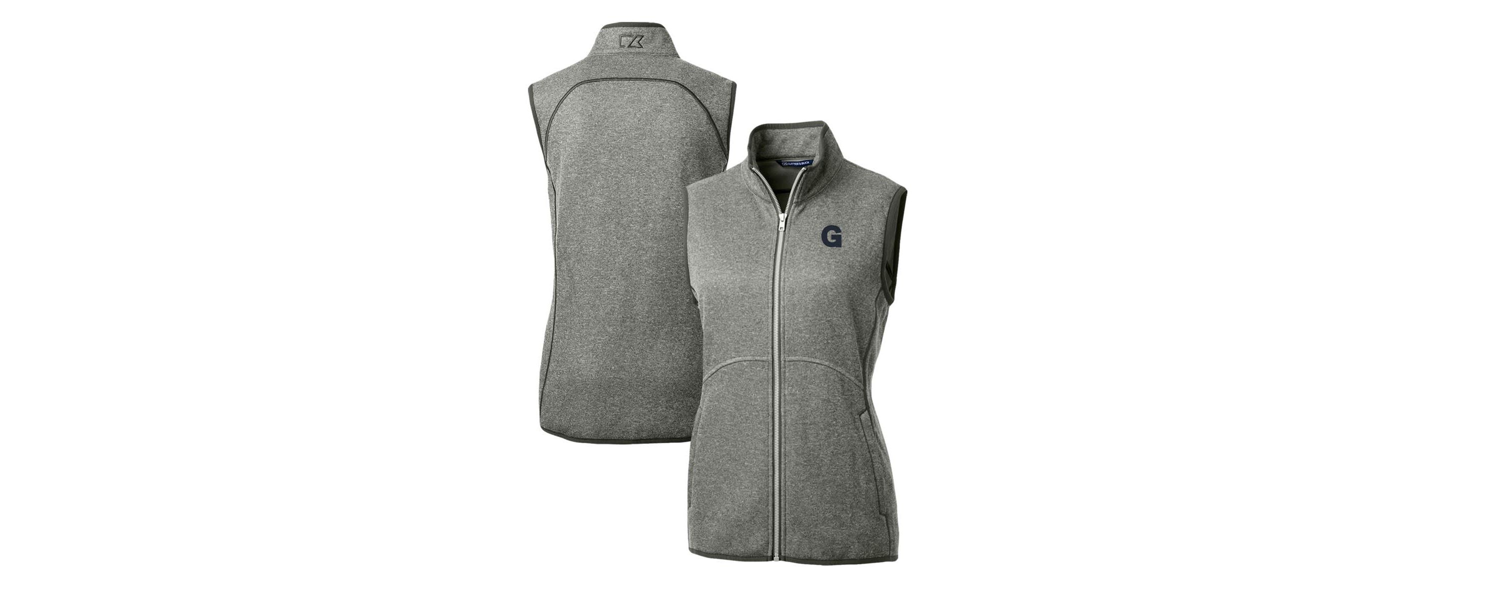 Gonzaga University Bulldogs NCAA Gonzaga Bulldogs Mainsail Basic Sweater-Knit Full-Zip Vest