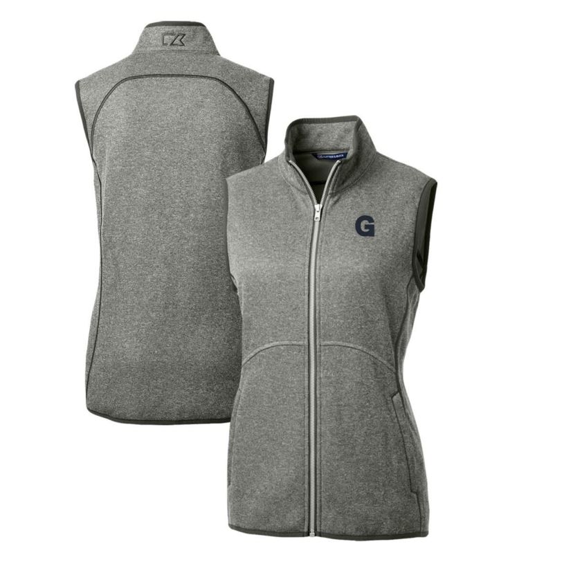 Gonzaga University Bulldogs NCAA Gonzaga Bulldogs Mainsail Basic Sweater-Knit Full-Zip Vest