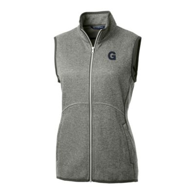 Gonzaga University Bulldogs NCAA Heather Mainsail Basic Sweater-Knit Full-Zip Vest