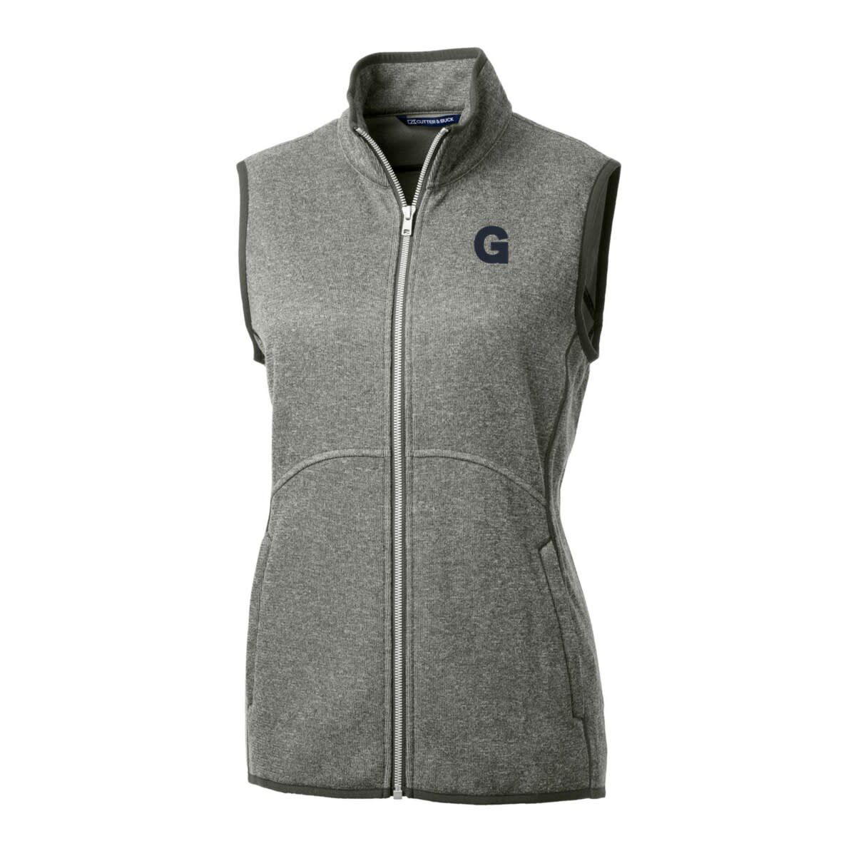Gonzaga University Bulldogs NCAA Gonzaga Bulldogs Mainsail Basic Sweater-Knit Full-Zip Vest