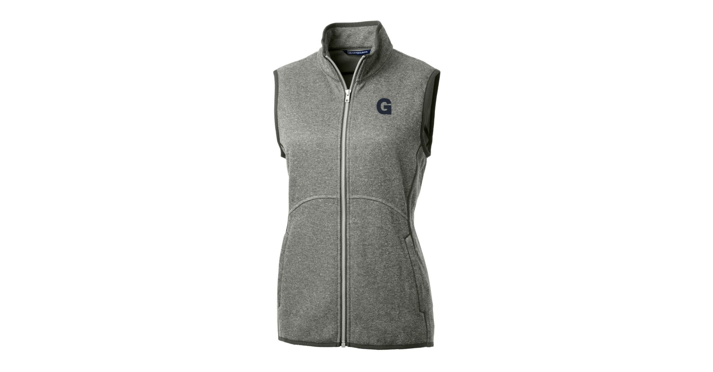 Gonzaga University Bulldogs NCAA Gonzaga Bulldogs Mainsail Basic Sweater-Knit Full-Zip Vest