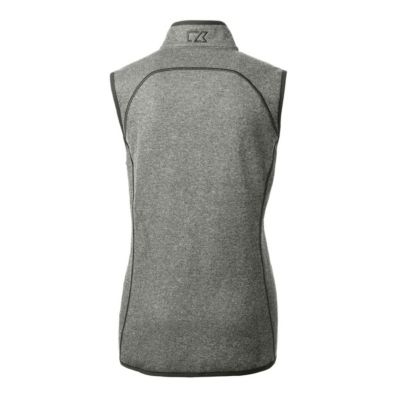 Gonzaga University Bulldogs NCAA Heather Mainsail Basic Sweater-Knit Full-Zip Vest