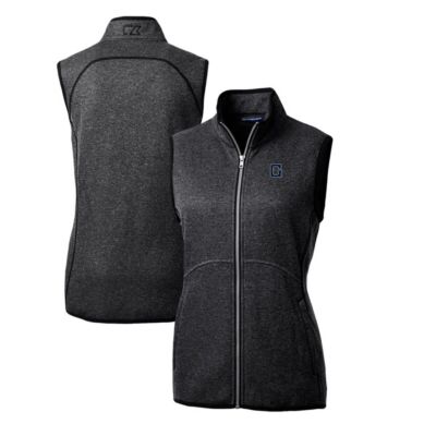 NCAA Heather Georgetown Hoyas Mainsail Basic Sweater-Knit Full-Zip Vest