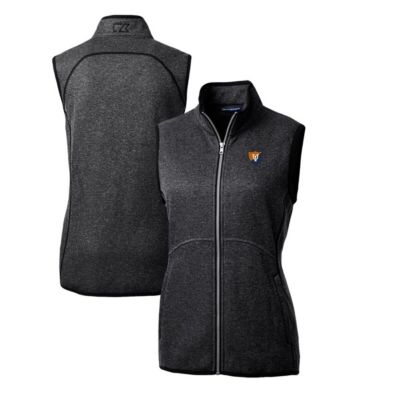 NCAA Heather Illinois Fighting Illini Mainsail Basic Sweater-Knit Full-Zip Vest
