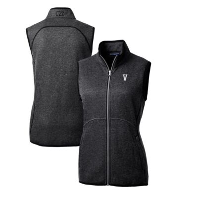 NCAA Heather Villanova Wildcats Mainsail Basic Sweater-Knit Full-Zip Vest