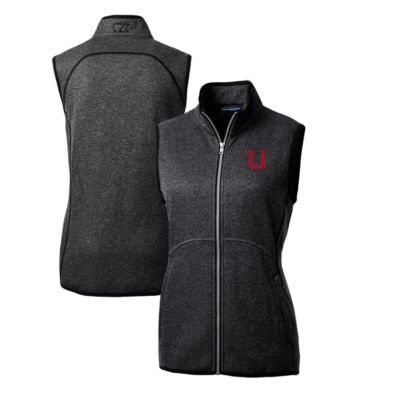 NCAA Heather Utah Utes Mainsail Basic Sweater-Knit Full-Zip Vest