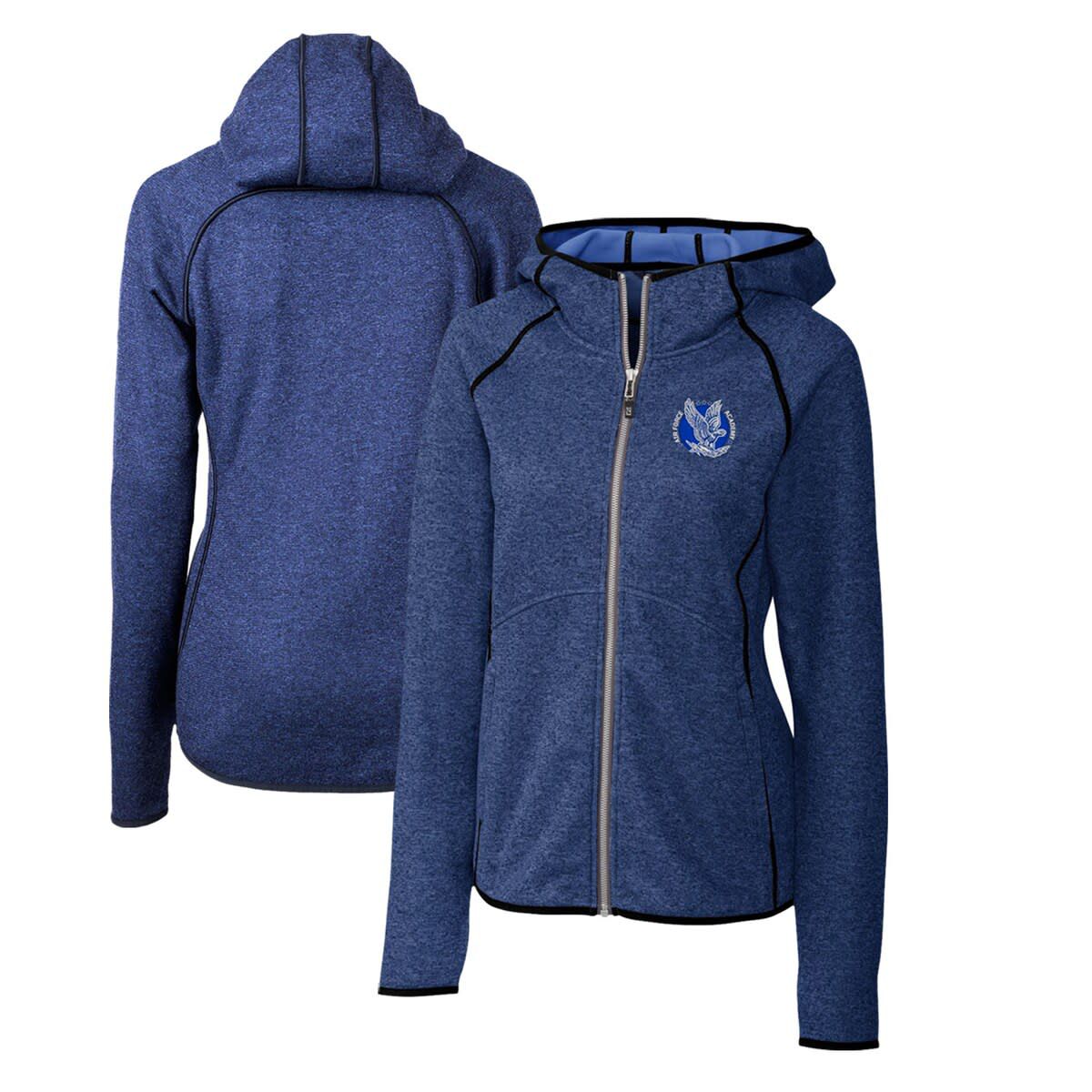 NCAA Heather Air Force Falcons Mainsail Sweater-Knit Full-Zip Hoodie