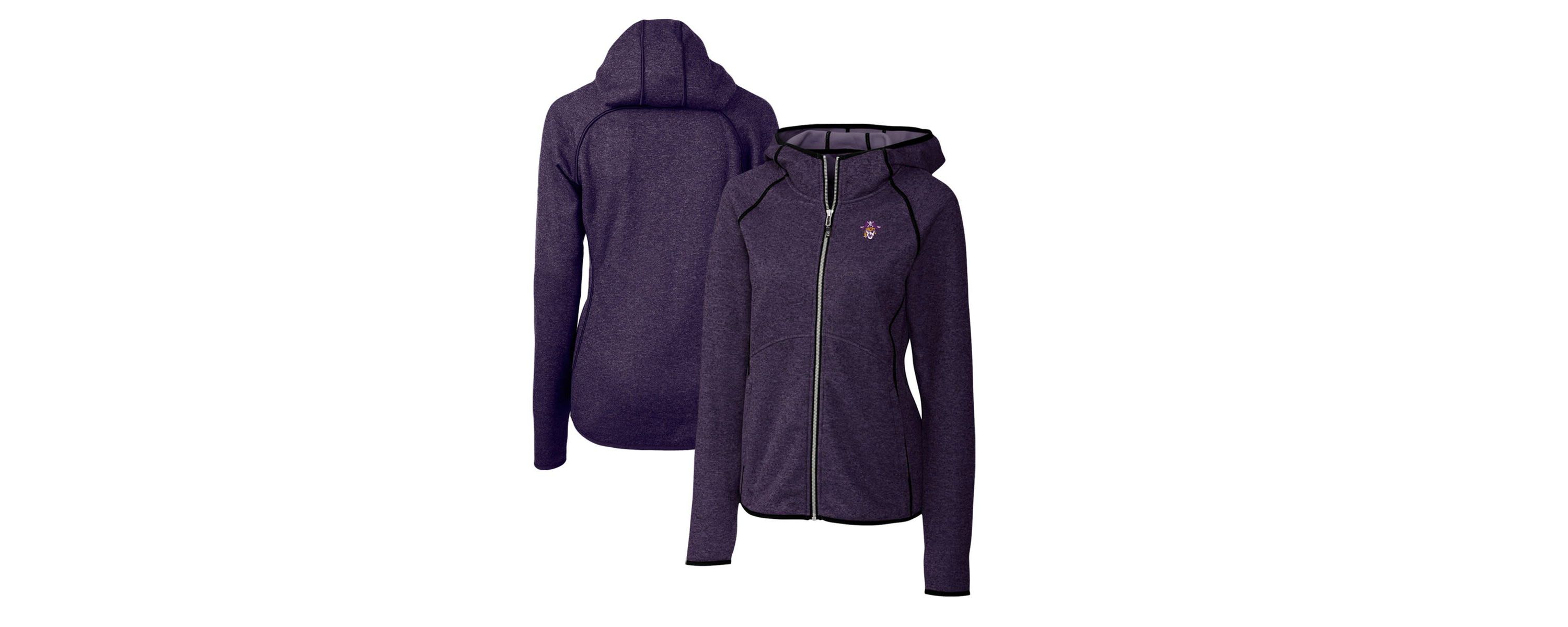 East Carolina Pirates NCAA Heather ECU Pirates Mainsail Sweater-Knit Full-Zip Hoodie