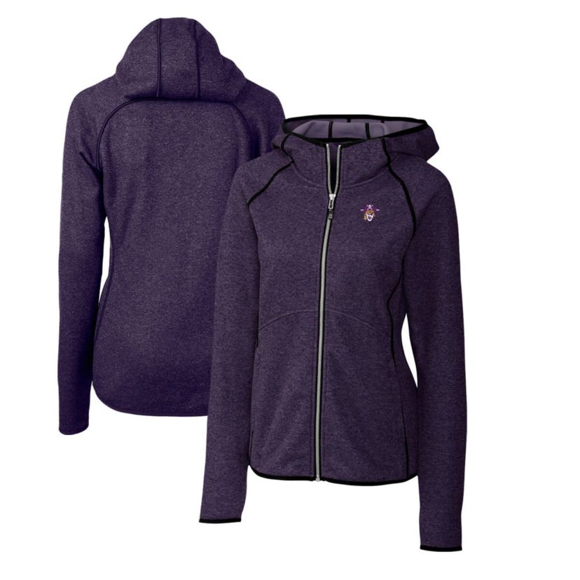 East Carolina Pirates NCAA Heather ECU Pirates Mainsail Sweater-Knit Full-Zip Hoodie