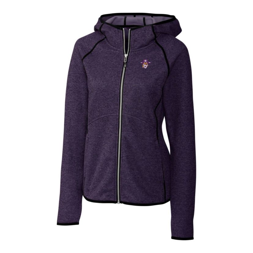 East Carolina Pirates NCAA Heather ECU Pirates Mainsail Sweater-Knit Full-Zip Hoodie