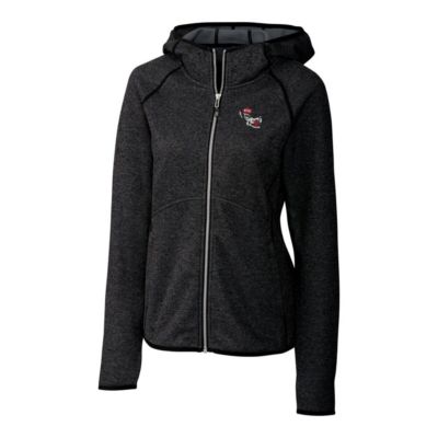 NCAA Heather NC State Wolfpack Mainsail Sweater-Knit Full-Zip Hoodie