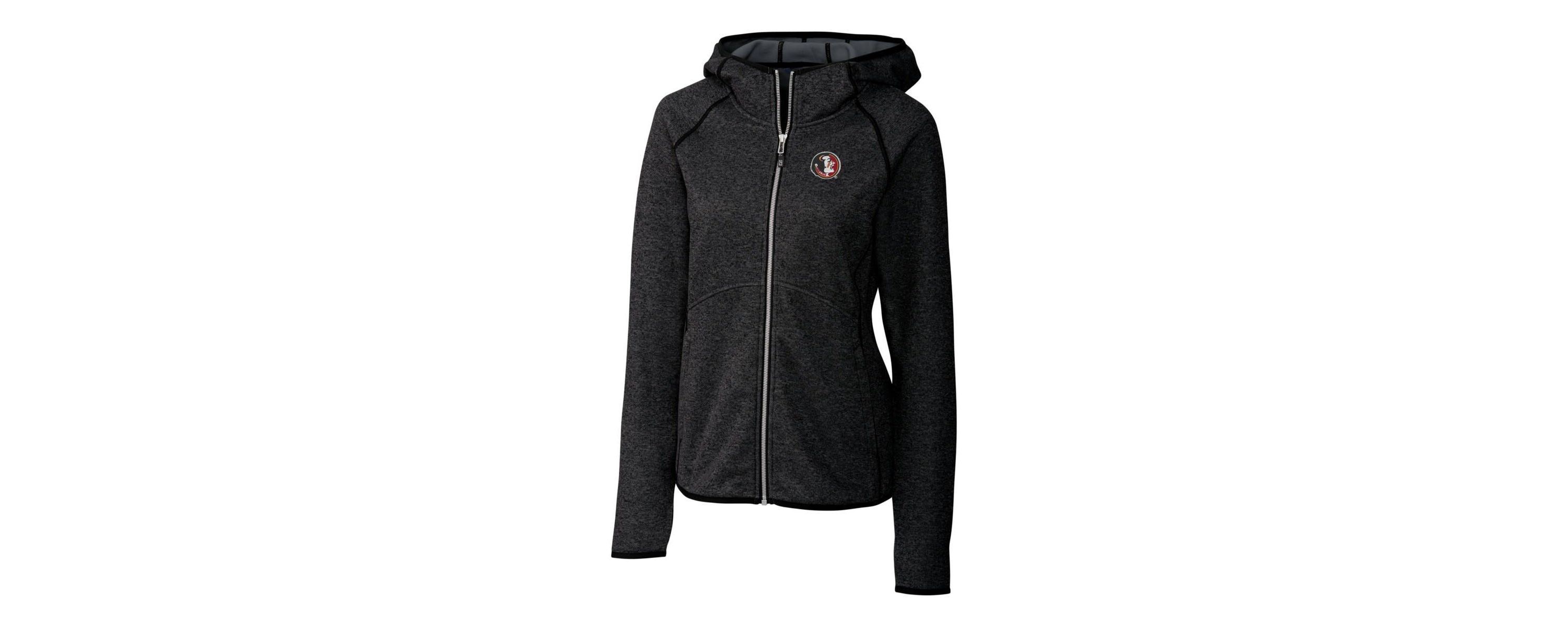 NCAA Heather Florida State Seminoles Mainsail Sweater-Knit Full-Zip Hoodie