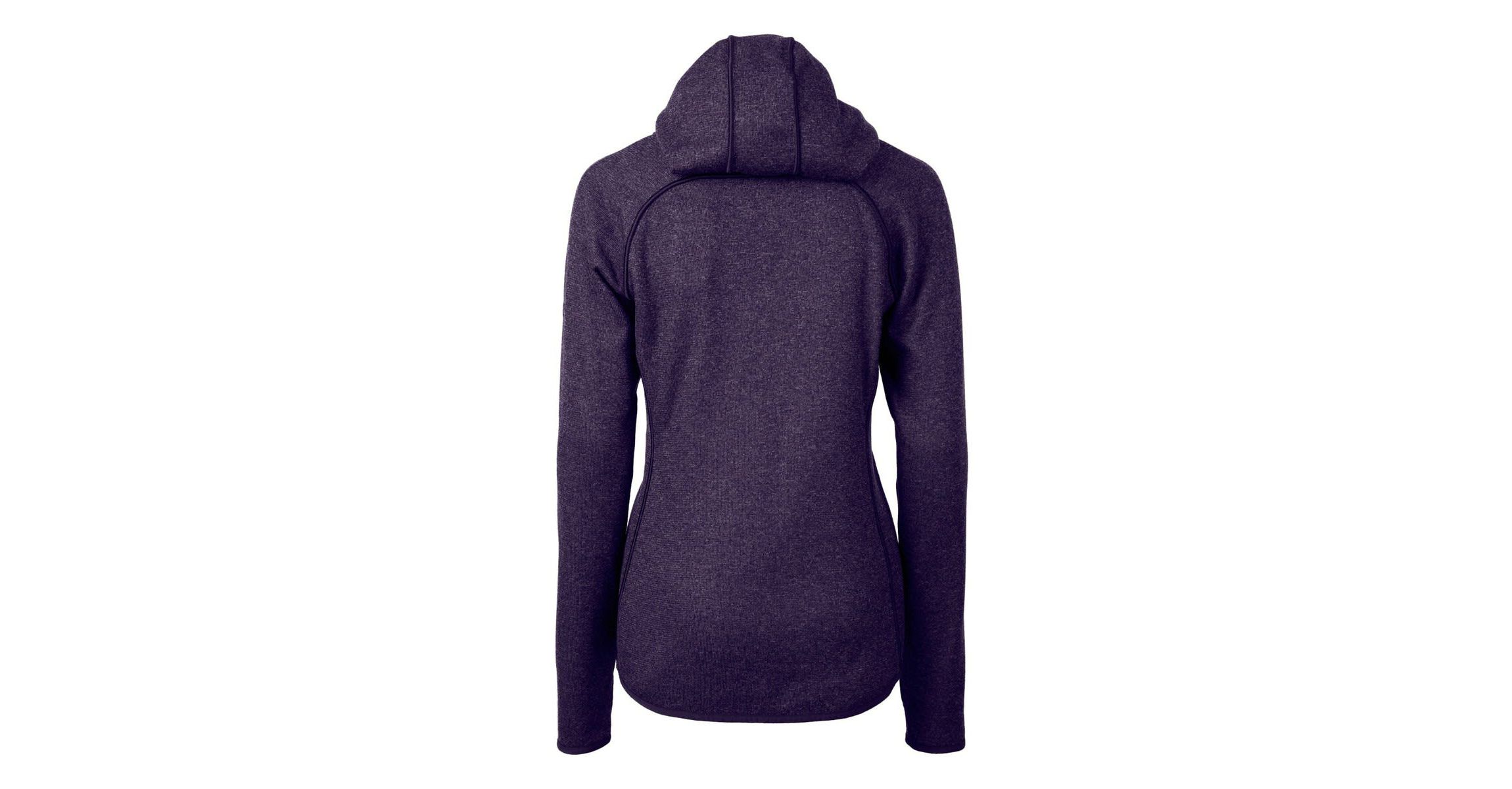 NCAA Heather Northwestern Wildcats Mainsail Sweater-Knit Full-Zip Hoodie
