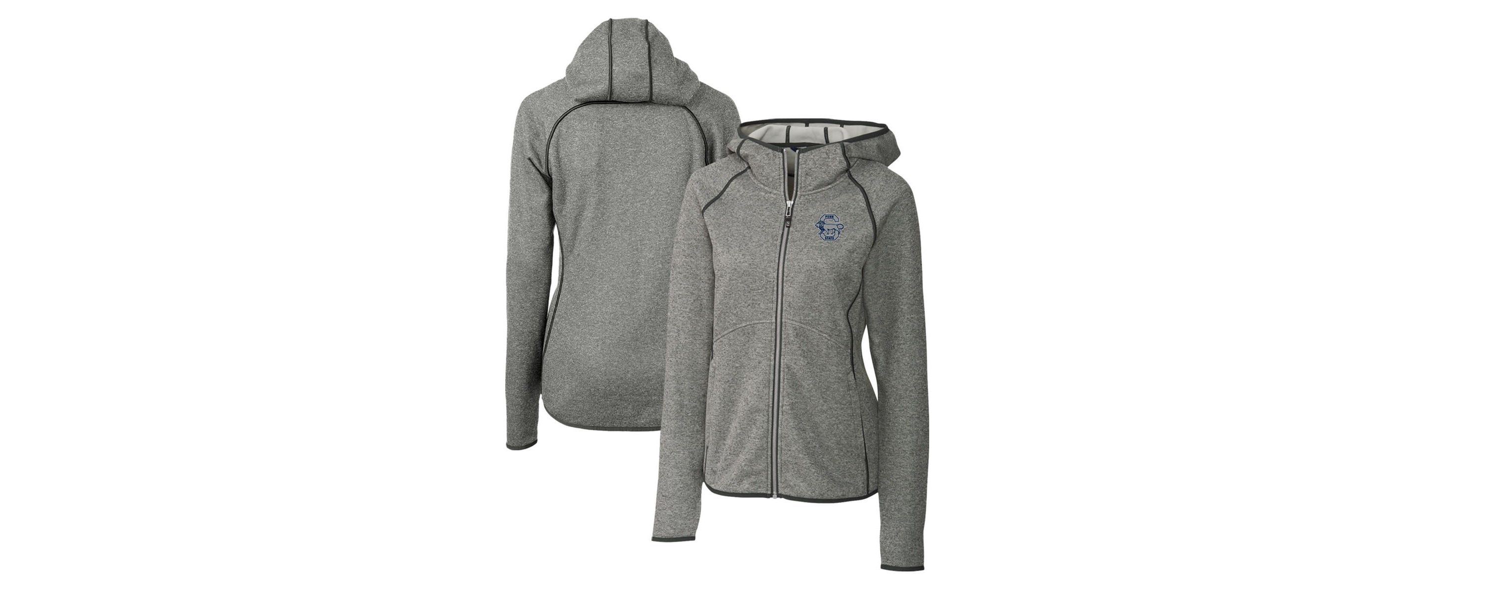 NCAA Heather Penn State Nittany Lions Mainsail Sweater-Knit Full-Zip Hoodie