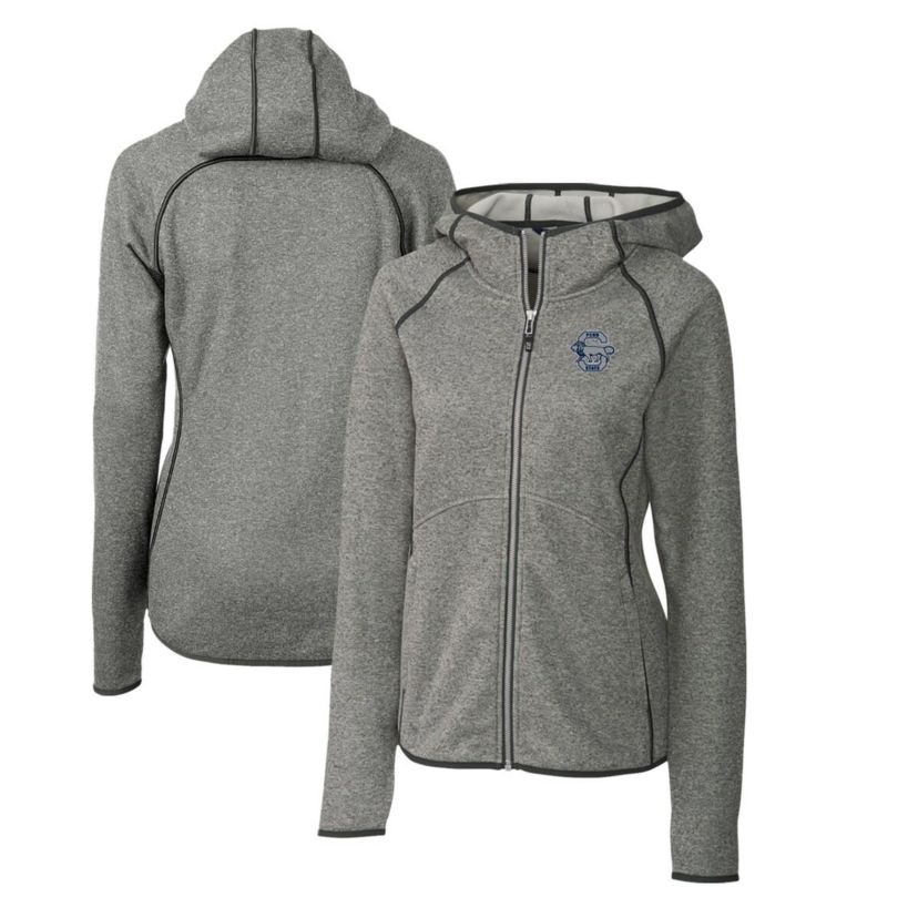 NCAA Heather Penn State Nittany Lions Mainsail Sweater-Knit Full-Zip Hoodie