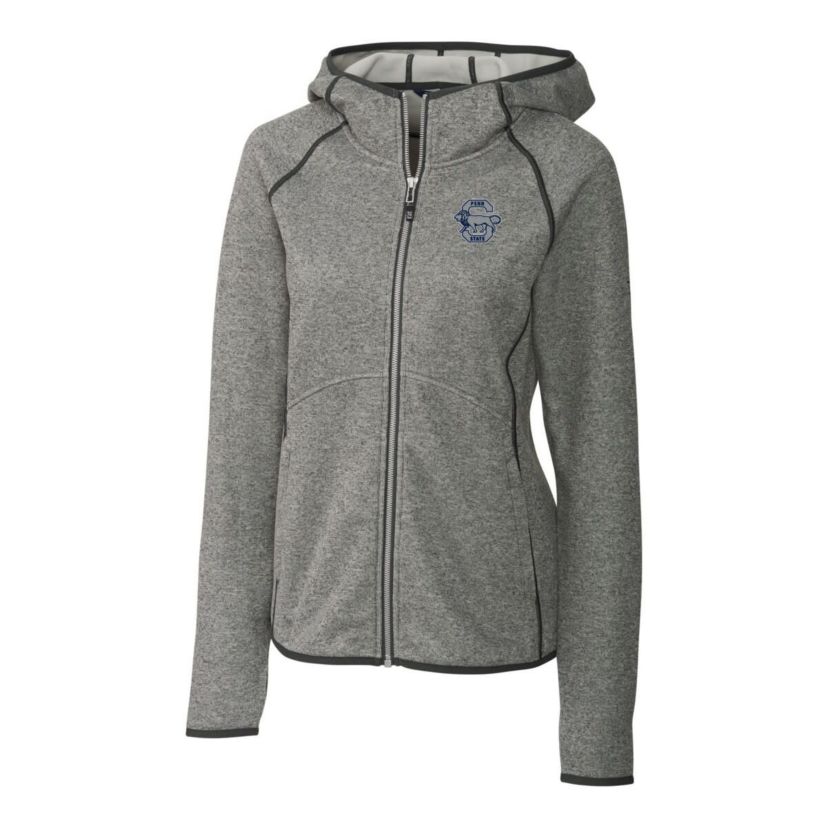 NCAA Heather Penn State Nittany Lions Mainsail Sweater-Knit Full-Zip Hoodie