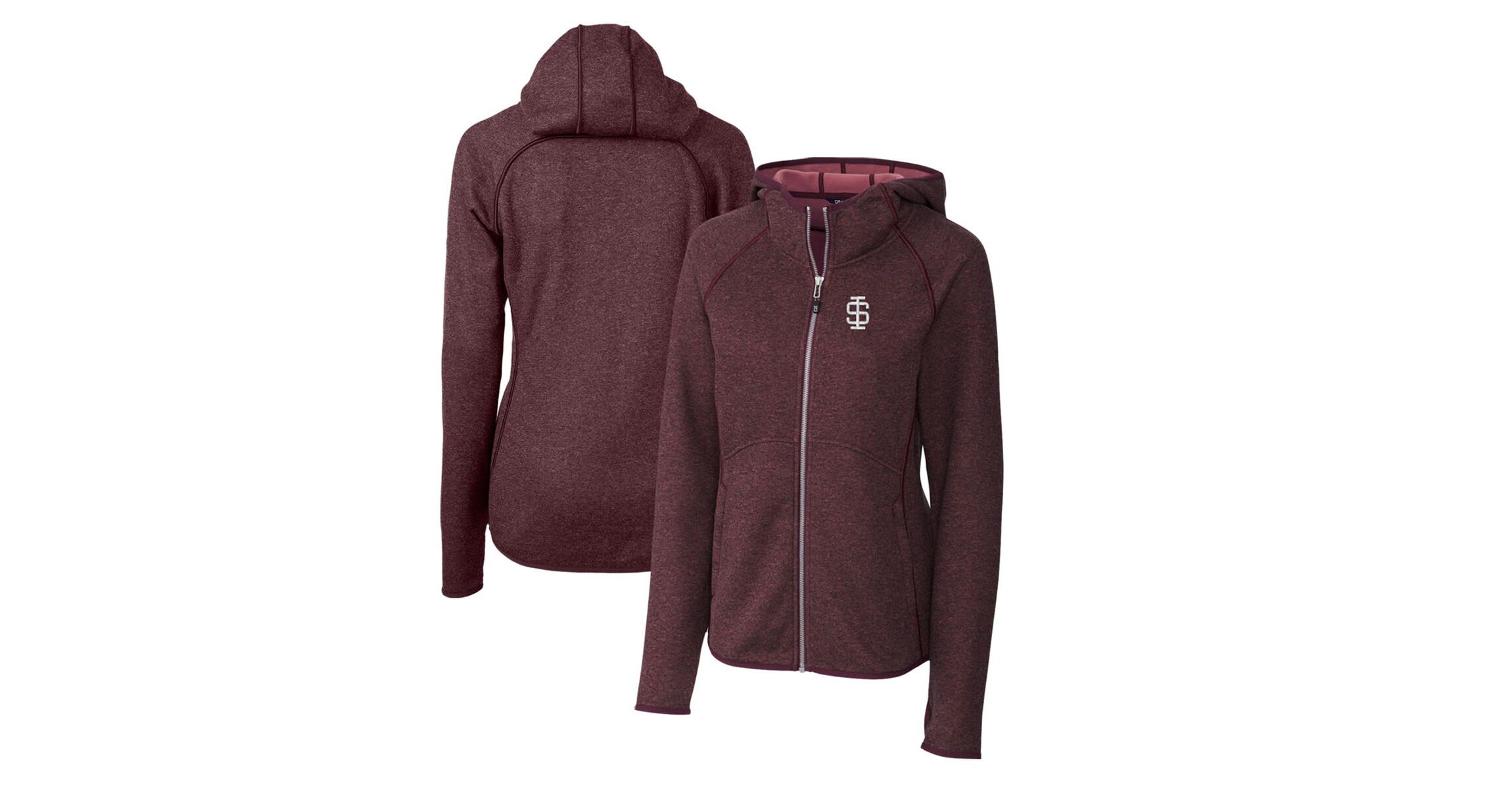 NCAA Southern Illinois Salukis Mainsail Sweater-Knit Full-Zip Hoodie