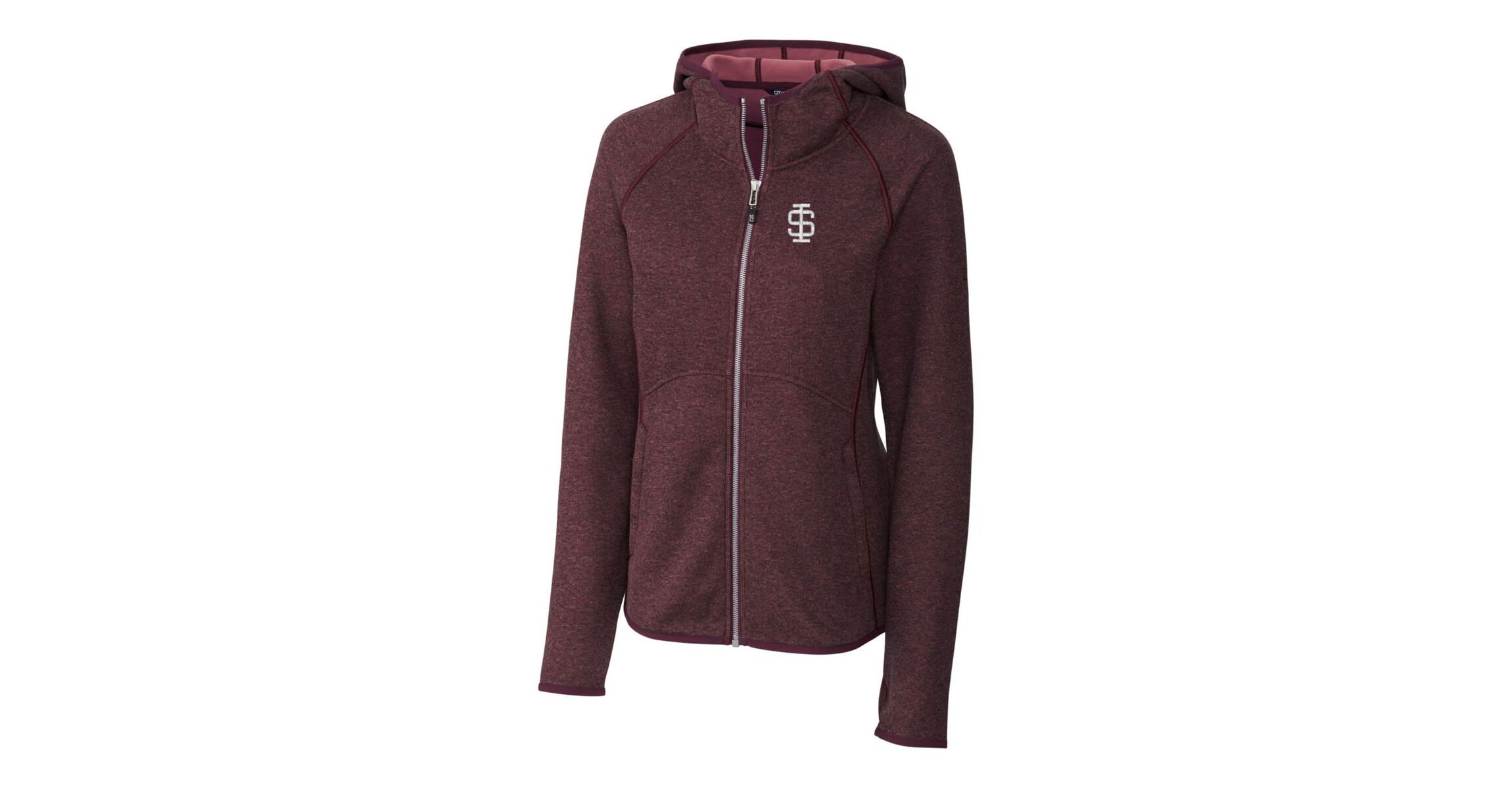 NCAA Southern Illinois Salukis Mainsail Sweater-Knit Full-Zip Hoodie