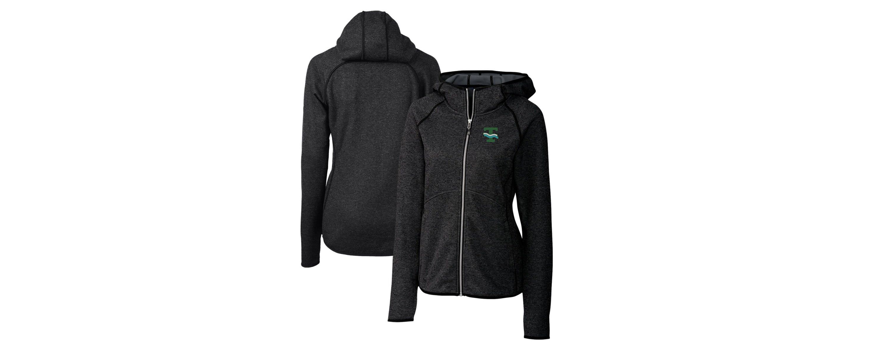 Tulane Green Wave NCAA Heather Tulane Wave Mainsail Sweater-Knit Full-Zip Hoodie