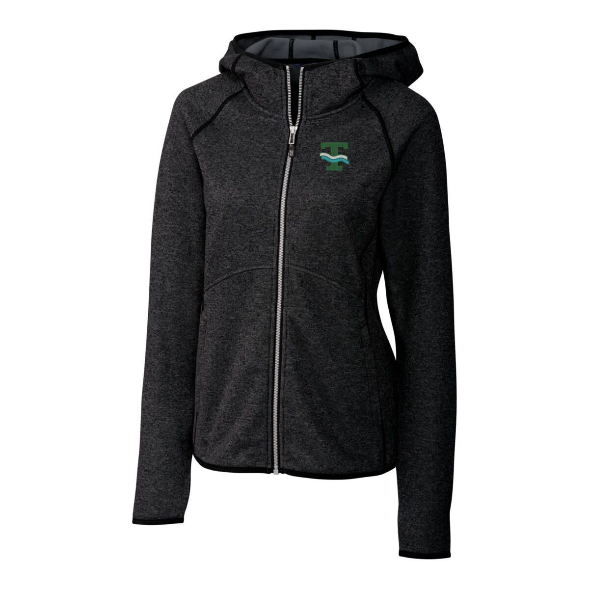 Tulane Green Wave NCAA Heather Tulane Wave Mainsail Sweater-Knit Full-Zip Hoodie