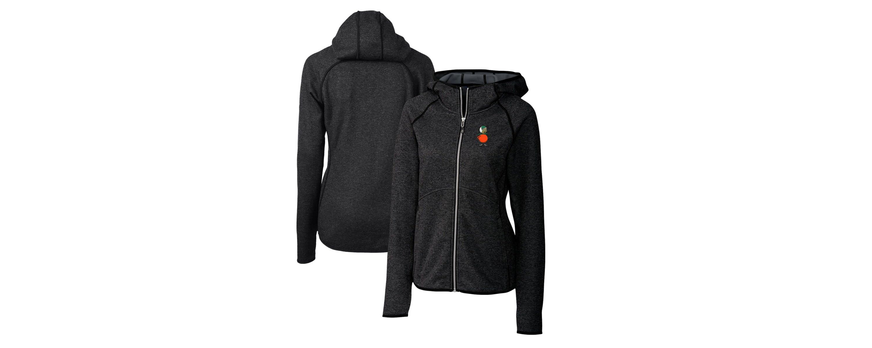 NCAA Heather UCF Knights Mainsail Sweater-Knit Full-Zip Hoodie