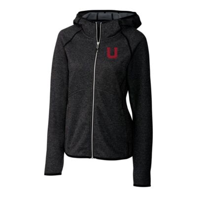 NCAA Heather Utah Utes Mainsail Sweater-Knit Full-Zip Hoodie