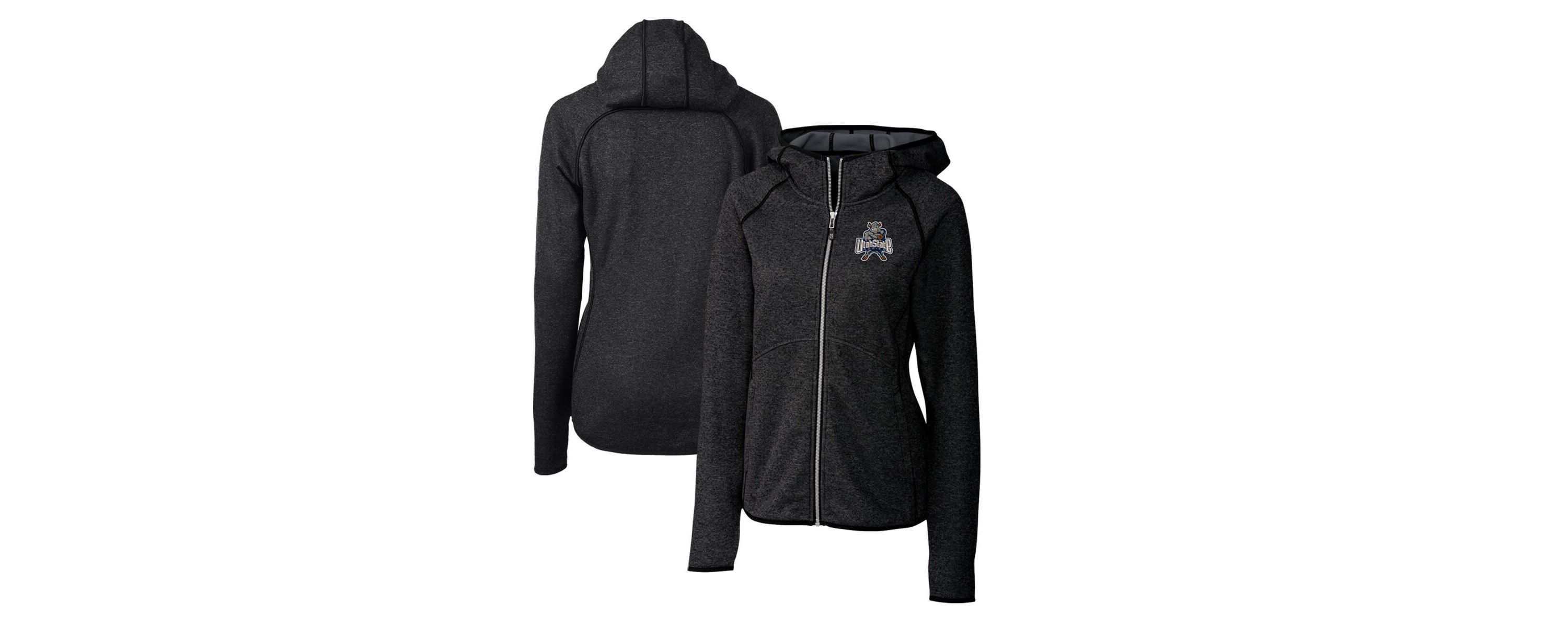 NCAA Heather Utah State Aggies Mainsail Sweater-Knit Full-Zip Hoodie
