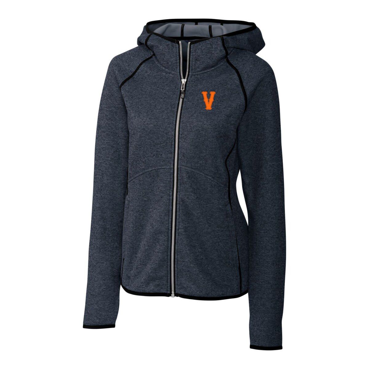NCAA Heather Virginia Cavaliers Vintage Mainsail Sweater-Knit Full-Zip Hoodie