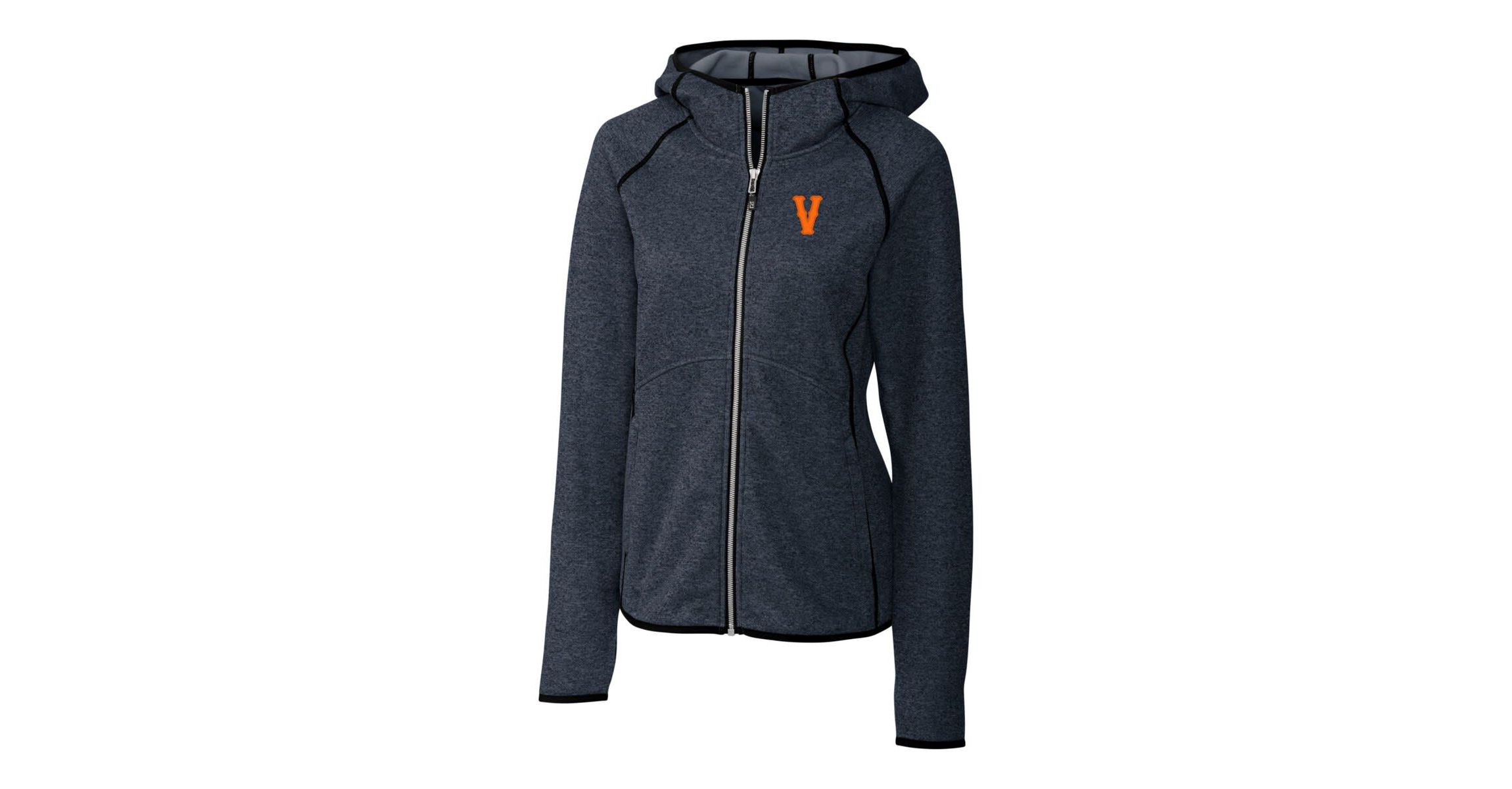 NCAA Heather Virginia Cavaliers Vintage Mainsail Sweater-Knit Full-Zip Hoodie