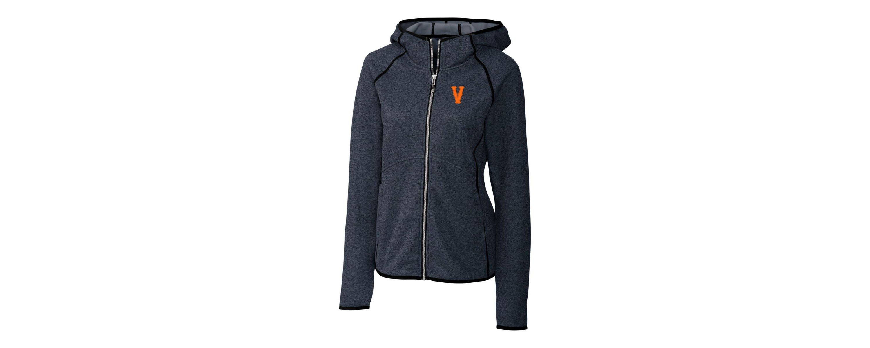 NCAA Heather Virginia Cavaliers Vintage Mainsail Sweater-Knit Full-Zip Hoodie