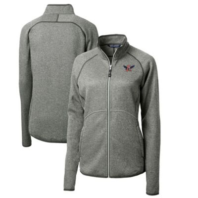 NCAA Heather Auburn Tigers Mainsail Sweater-Knit Full-Zip Jacket