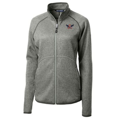 NCAA Heather Auburn Tigers Mainsail Sweater-Knit Full-Zip Jacket